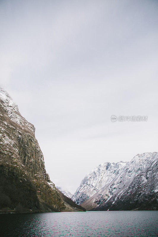 挪威冬季的n øyfjord